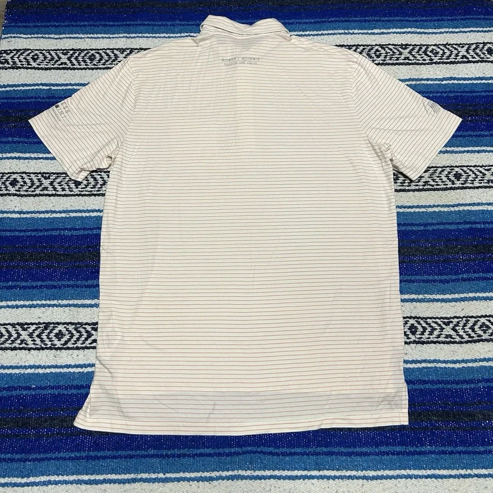 Polo Golf Ralph Lauren Polo Shirt Mens Large Orange Stripe Golf Embroidered